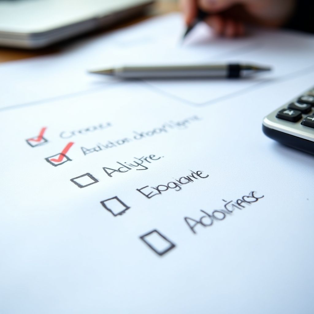 Financial goal checklist